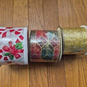 NEW (3) Christmas Craft Ribbon